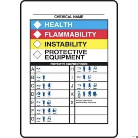 Accuform HMCIS CHEMICAL SIGN PROTECTIVE ZFD843VA ZFD843VA